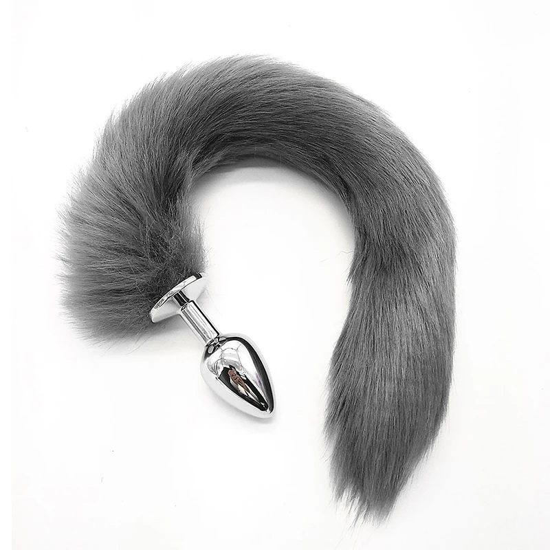 Металлическая пробка длинная Анальная деталь животное ролевые игры Косплей