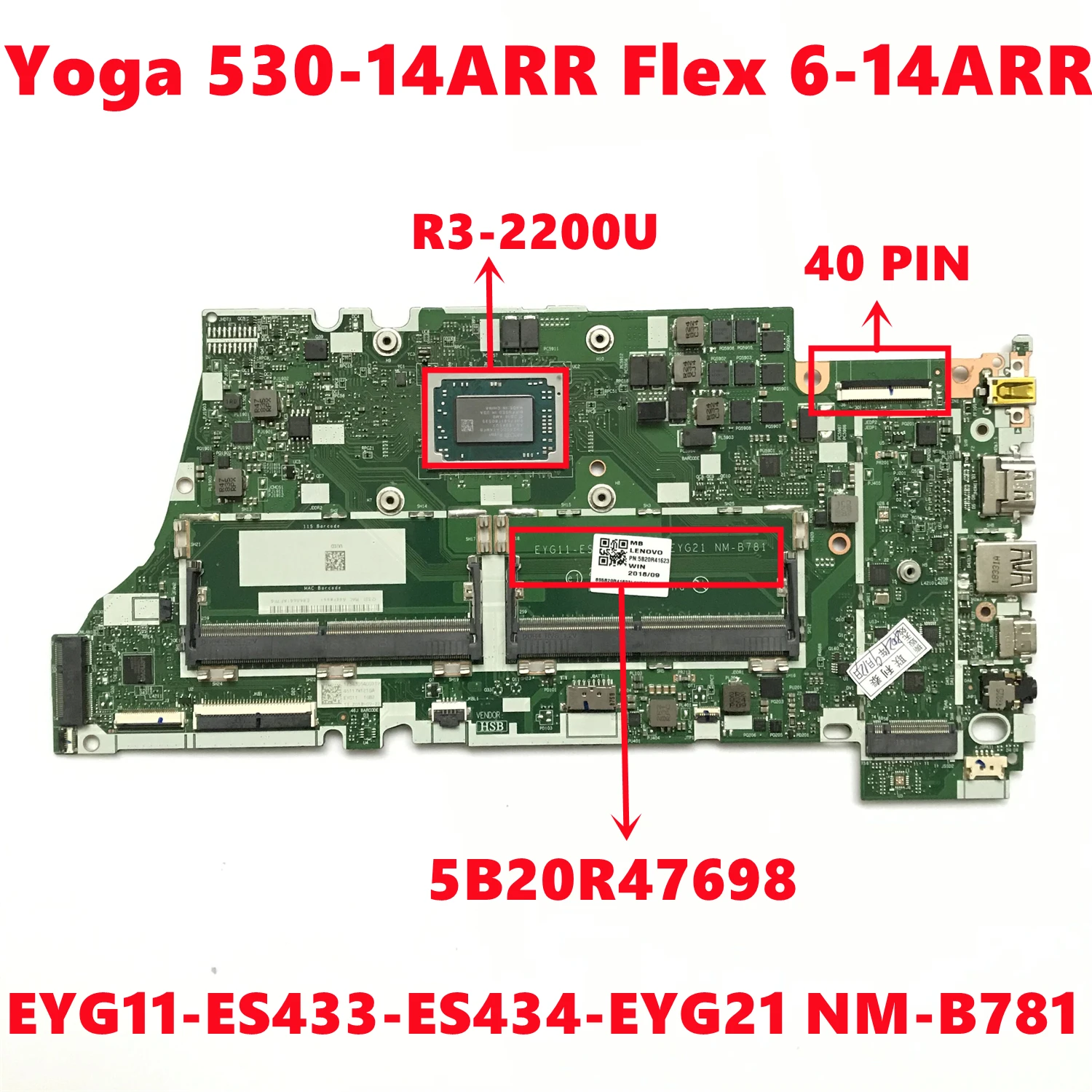   5B20R47698   Lenovo Yoga 530-14ARR Flex 6-14ARR