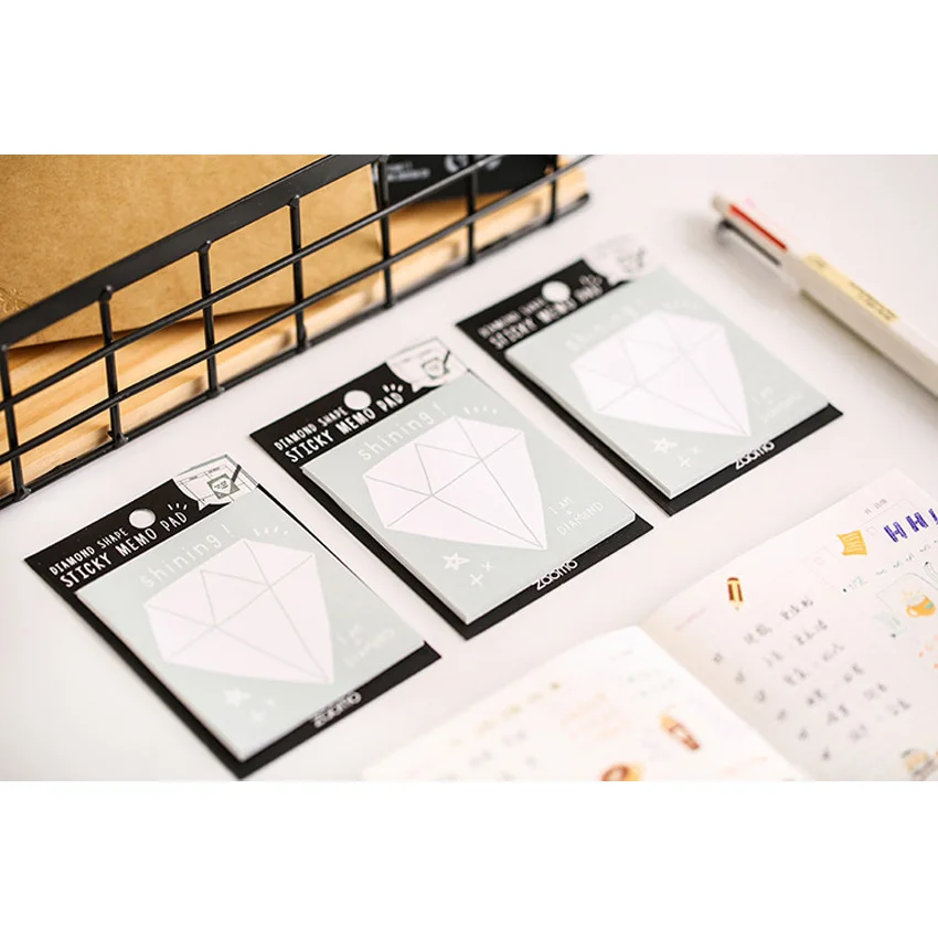 1 упак./лот Симпатичные алмаз Memo бумаги для заметок на клейкой основе школы