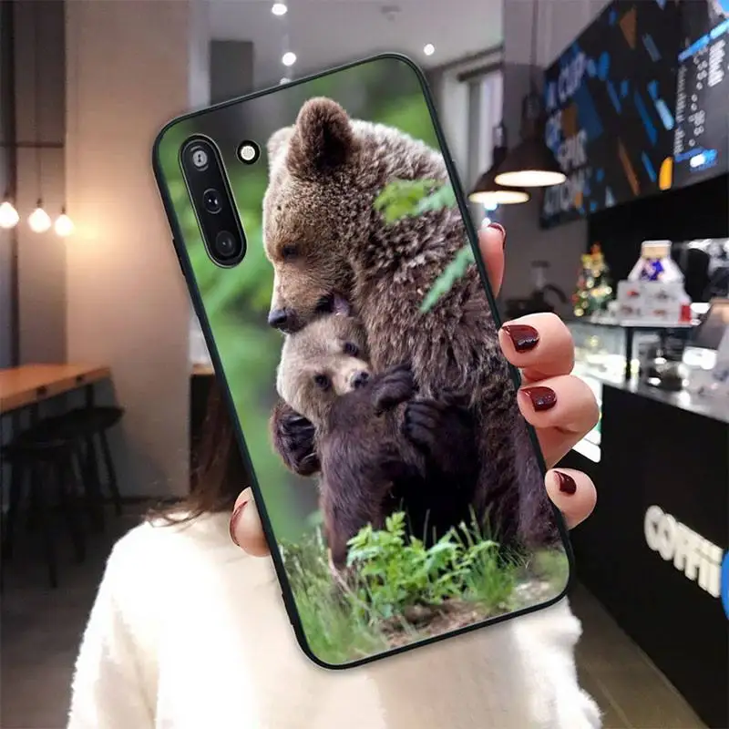Brown Black Bear Silicone Cover Case For Samsung Galaxy J2 J3 J4 Plus J5 Prime J7 2016 J6 Note 5 8 9 10 Funda | Мобильные телефоны