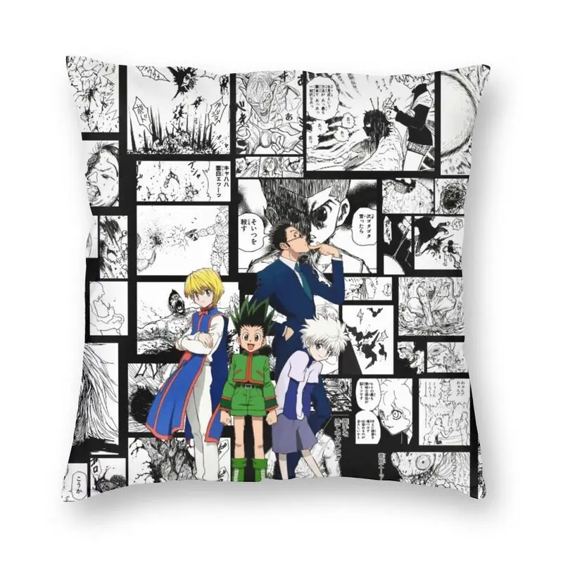 

Манга коллаж Hunter X Hunter чехол для подушки с двусторонним принтом Killua Zoldyck напольная Подушка Чехол для дивана подушка чехол украшение