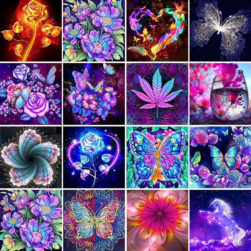 

5D DIY Round Diamond Full Diamond Painting Exquisite Flower Dream 3D Diamond Embroidery Cross Stitch Home Decoration Gift