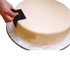 Пластиковая кухонная утварь для выпечки, гладкая лопатка, прямоугольный инструмент для мастики, сахарной глазури, полировки, декора, однотонная посуда для выпечки