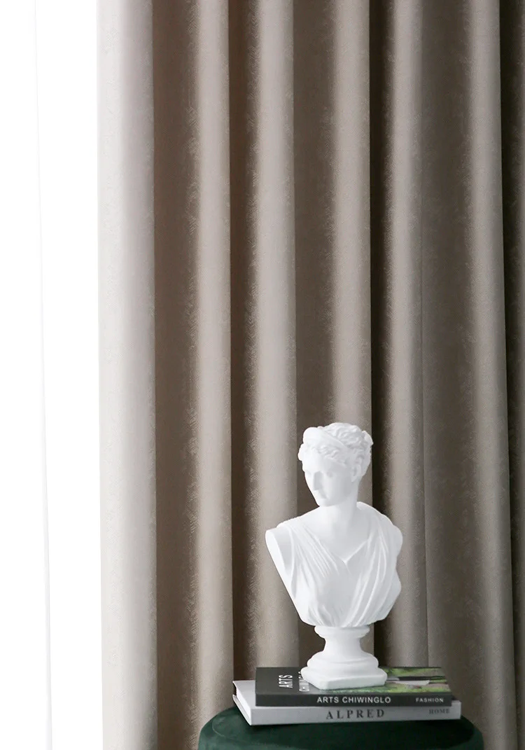 

Custom High-end Light Luxury Popular Satin Jacquard Curtains Finished for Living Room Bedroom Curtains Factory Direct Sales