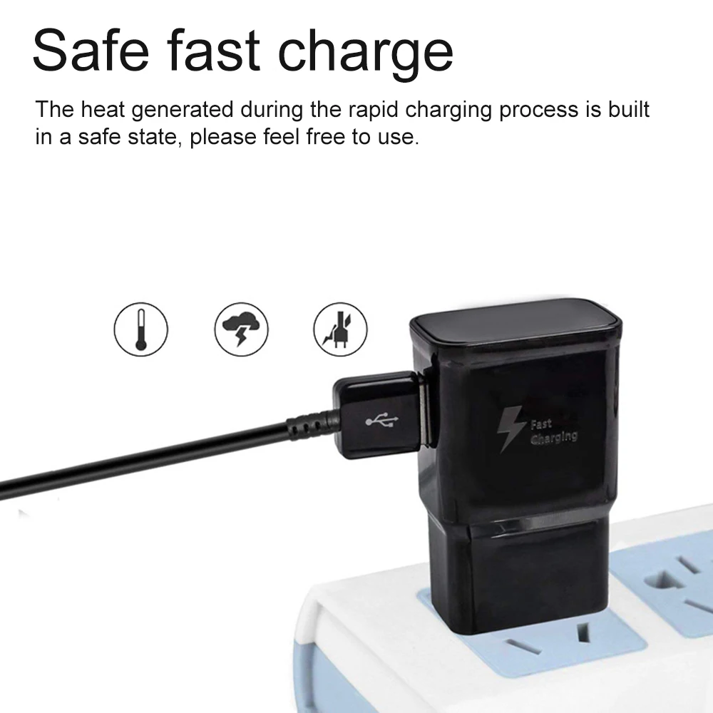 USB настенное зарядное устройство с кабелем типа C быстрое для samsung Galaxy S10 Edge S9 S8 Plus