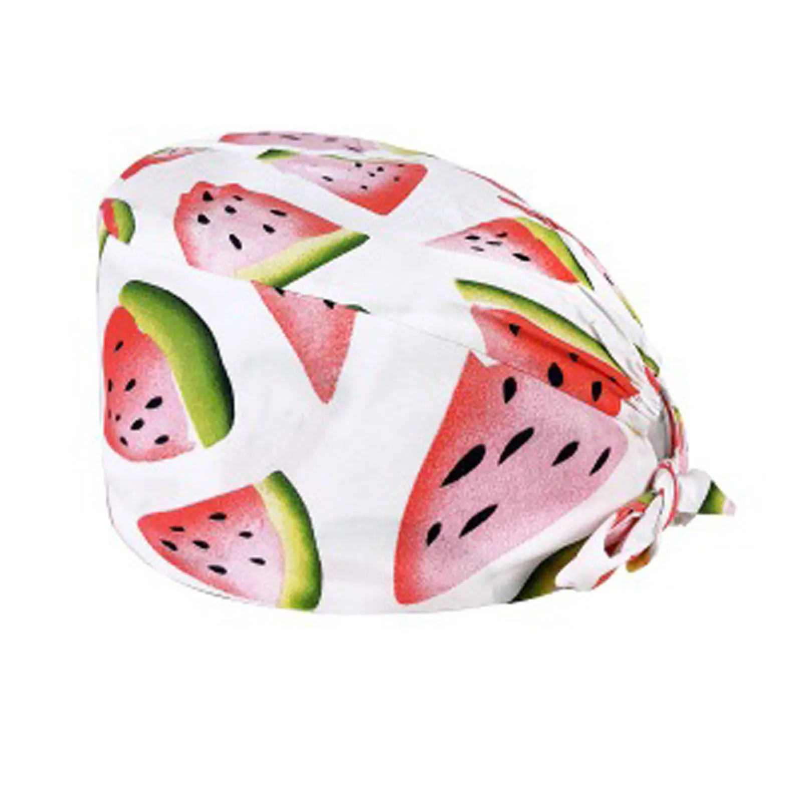 

Ladies frosted nurse hat with button print unisex cotton nurse hat job print beautician dustproof gourd shape nurse hat X5