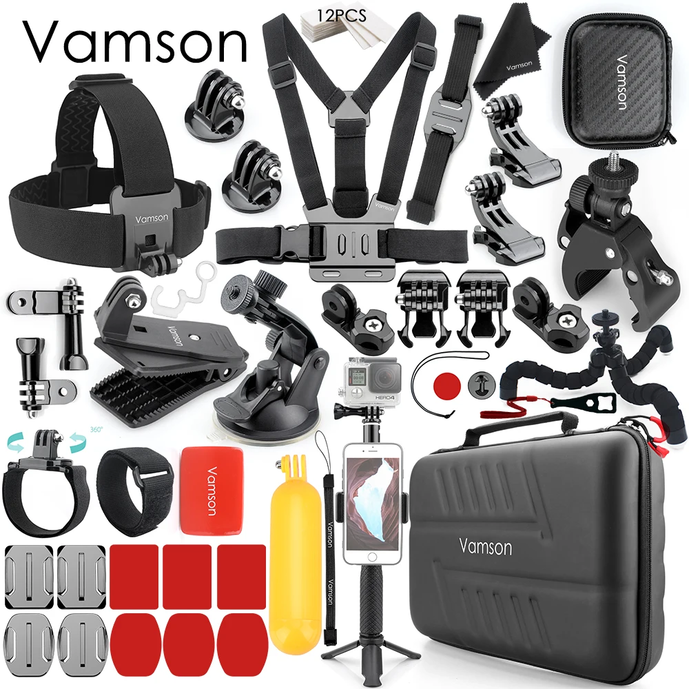 VS153E Vamson аксессуары для GoPro Hero 8 7 6 5 нагрудный ремень мотоциклетный зажим Коллекционная коробка для Xiaomi Yi 4K для SJCAM для Eken VS153C - Цвет: VS153E