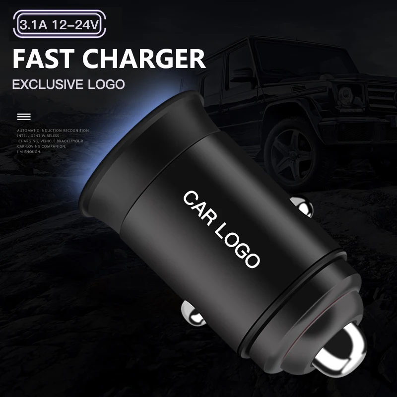 Автомобильное зарядное устройство 12 В с двумя usb-портами 3.1A для быстрой зарядки