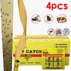 4 шт. клейкая бумага для избавления от мух, насекомых, Жуков, домашняя клейкая ловушка для мух, ловушка для мух, Жуков, убийца комаров, ловушка для насекомых