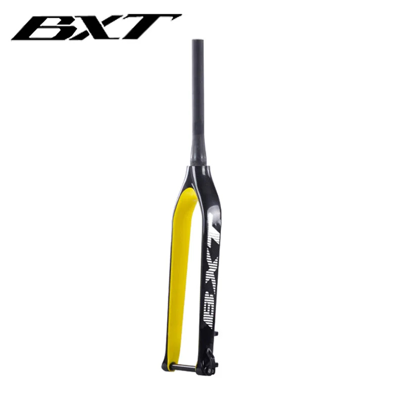 Велосипедная вилка BXT 29er Карбоновая для горного велосипеда жесткая коническая