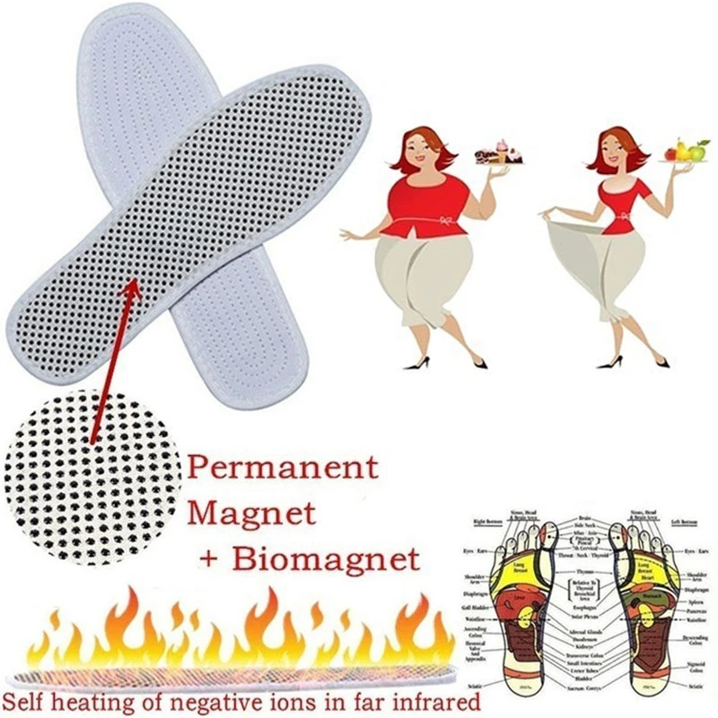 Магнитная терапия стельки для похудения Массаж ног Потеря веса стимуляция