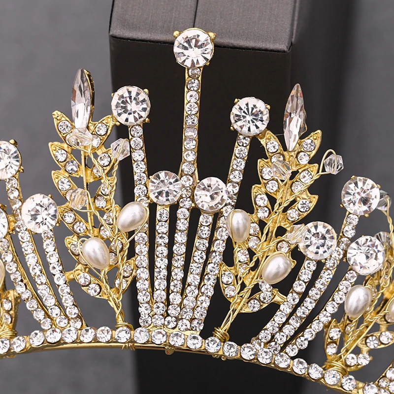 Стразы жемчужные диадемы и короны свадебные аксессуары для волос корона повязка