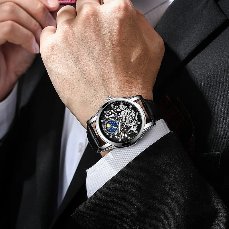 

Relogio Luxury Business Men's Automatic Watches Top Brand KIMSDUN Hollow Fashion Mechanical Waterproof Men's Wrist Watch Clock