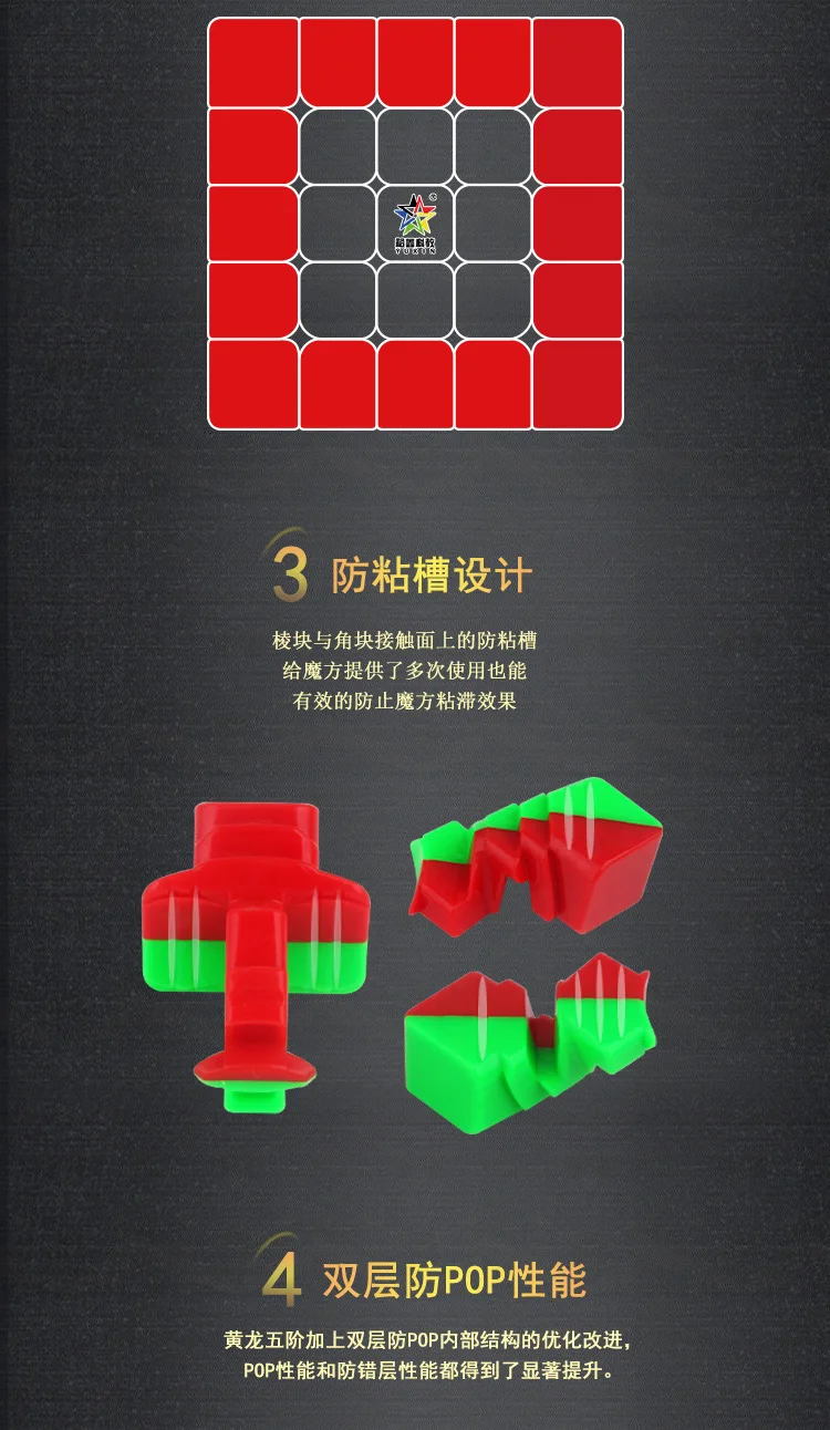 YuXin HuangLong 5x5 Магнитный магический куб Твист Головоломка Cubo magico 63 мм новая упаковка развивающие игрушки