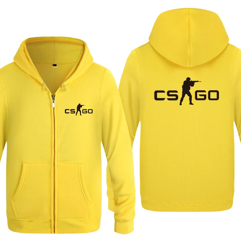 

Counter Strike CS GO Hoodie Men Fleece Long Sleeve Zipper Hooded Jacket Cardigans Winter Man Hip Hop Sweatshirt Streetwear Sport