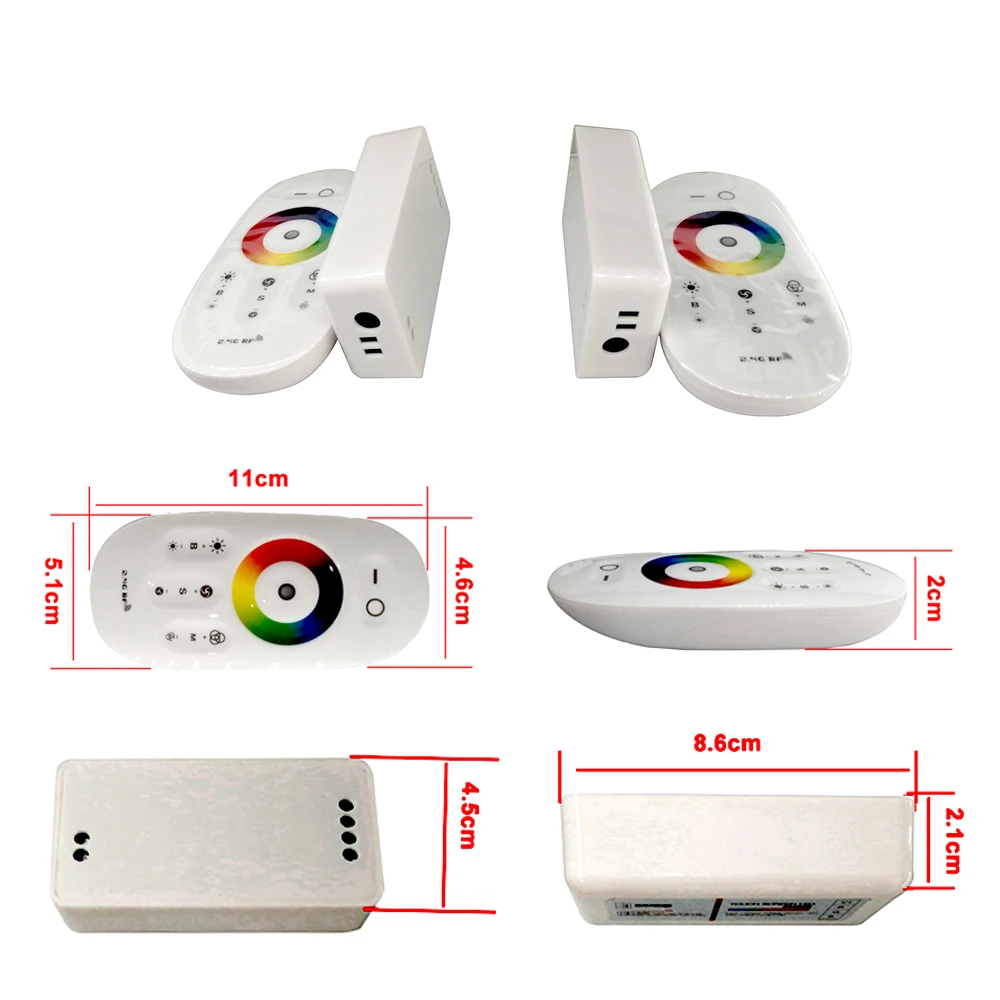 DC12-24V 2 4G RGB/RGBW РФ Беспроводной сенсорный контроллер с ПДУ для светодиодной ленты