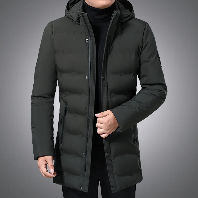 New Men's Winter Jacket High Quality Thick Winter Middle-Aged Warm Long Coat Cotton Clothes Men Parkas Large Size 5XL