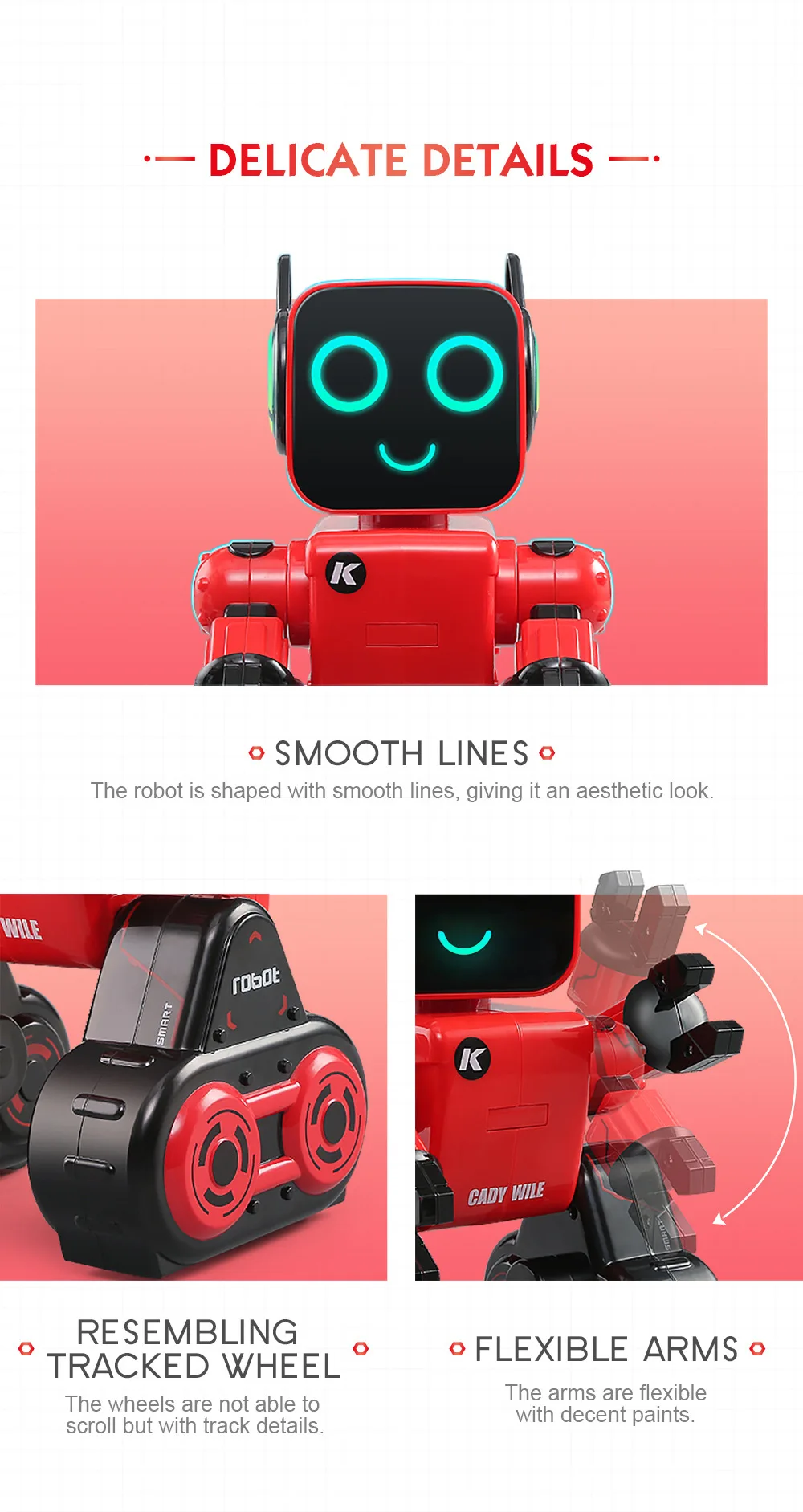 JJRC R4 RC робот CADY WILE Звуковое управление Робот Игрушки для детей интеллектуальное Программирование Playmate пение и танцы развивающие игрушки