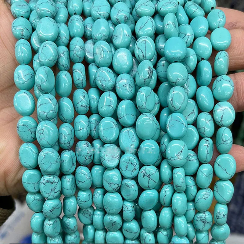 

Овальные бусины-разделители из натурального камня 8x10 мм, Аксессуары для женских браслетов