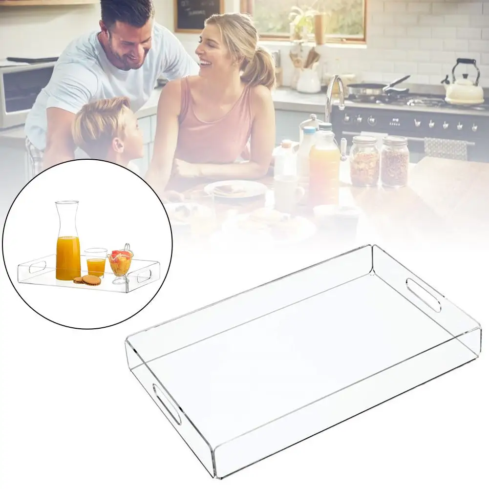 Кухонный акриловый поднос для чая и журнальный столик завтрака Ясный Акриловый