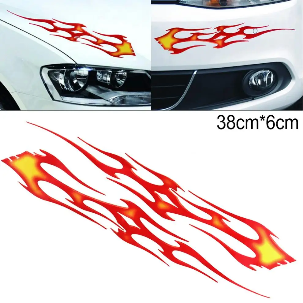 1 пара красные 38x6 см наклейки для автомобиля из ПВХ и с большим цветным тотемом