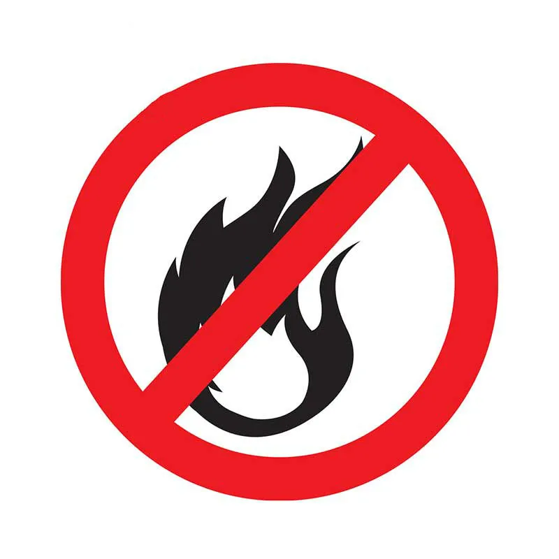 

Creative No Fire Sign Car Sticker PVC Decal Car Bumper Window Decoration Accessories ZWW-2312,15cm*15cm