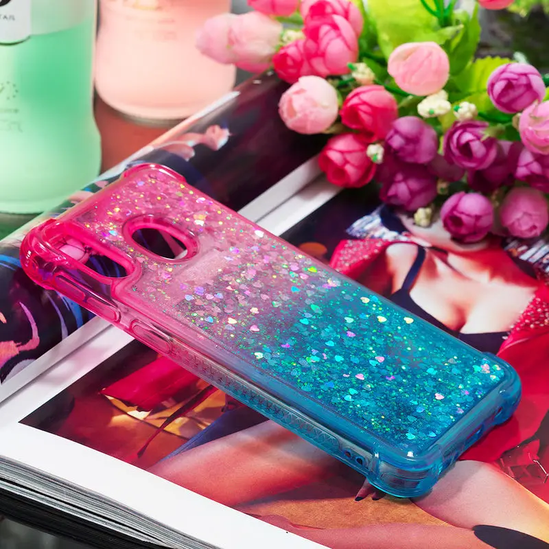 

Glitter Case For Samsung Galaxy M20 Soft TPU Silicon Shockproof Phone Case For Samsung M 20 M205 Dynamic Liquid Quicksand Cover