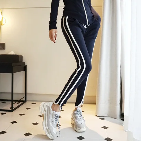 

Europe Autumn New Korean Style Slim Fit Sports Casual Suit 2021 New Long Sleeve Coat + Trousers Two-piece SetFor Women R8I0