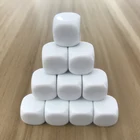 100 шт.лот 161820 мм Пустые кости D6 акриловые белые закругленные Угловые пустые кости для письма и резьбы Детские Обучающие игровые кости