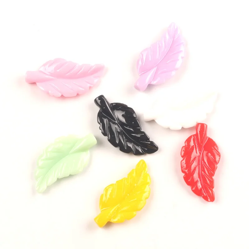 

30 шт Смешанные листья смолы Flatback кабошон, Ювелирная фурнитура Скрапбукинг для Подвески для изготовления украшений Кулоны Аксессуары Diy