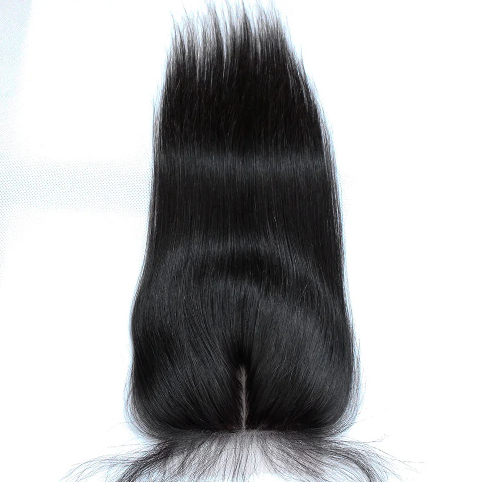 Прямые пряди из 100% бразильских человеческих волос 4 шт. на шелковой основе со