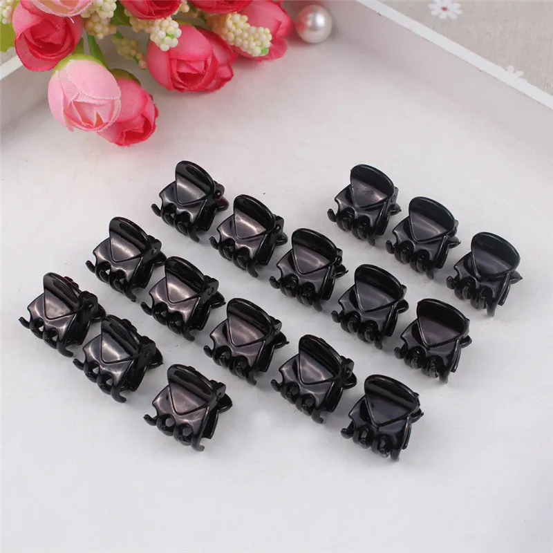 2019 12 шт Мини милый зажим для волос Дамский Зажим пластиковый 6 когтей заколка