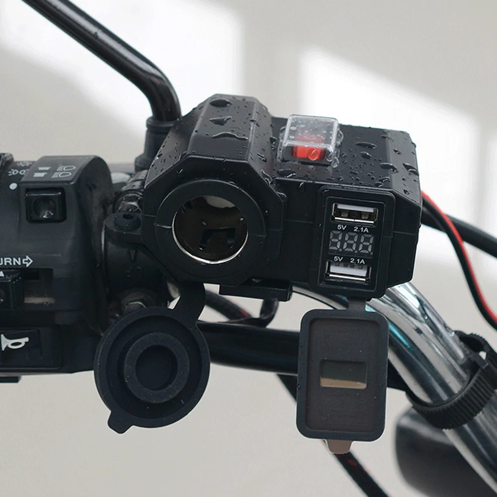 Универсальное зарядное устройство для мотоцикла с двумя usb-портами 12 В гнездо