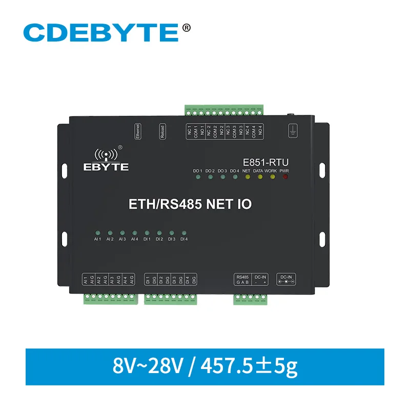 12 канальный сетевой контроллер ввода вывода режим ведущий ведомый Modbus RTU