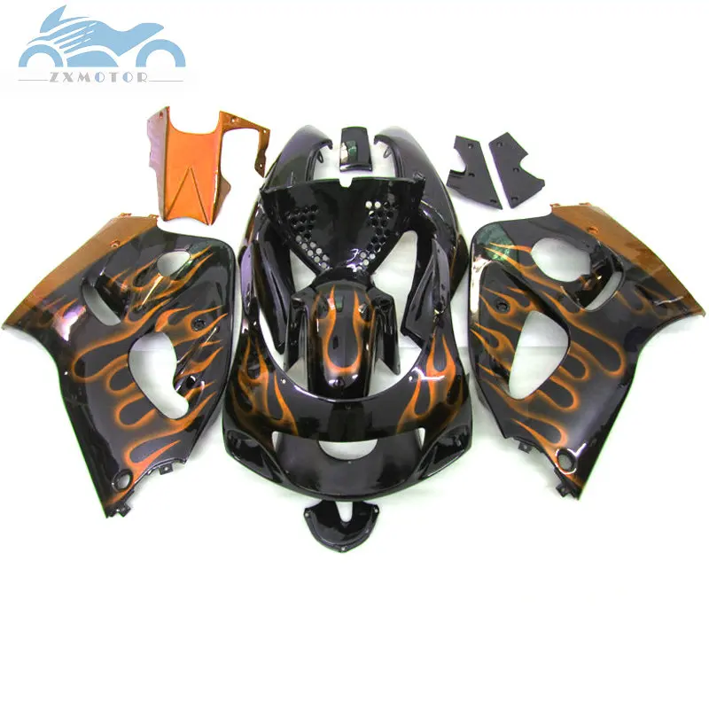 Orange Fairing Высокое качество обтекатели комплект для SUZUKI GSXR750 GSR600 1996 1998 2000 SRAD мотоцикл Полный Обтекатель Набор GSXR 600 96-00 Синий Пламя - Цвет: Orange Fairing