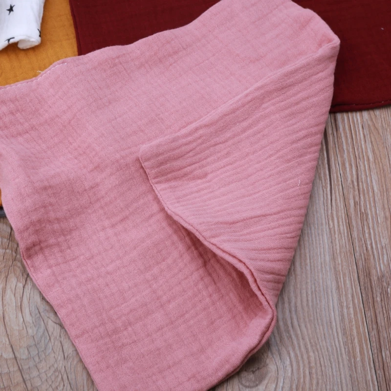 

5pcs Baby Nursing Towel 4Layers Water Washing Handkerchief Stars Dots Burp Cloth