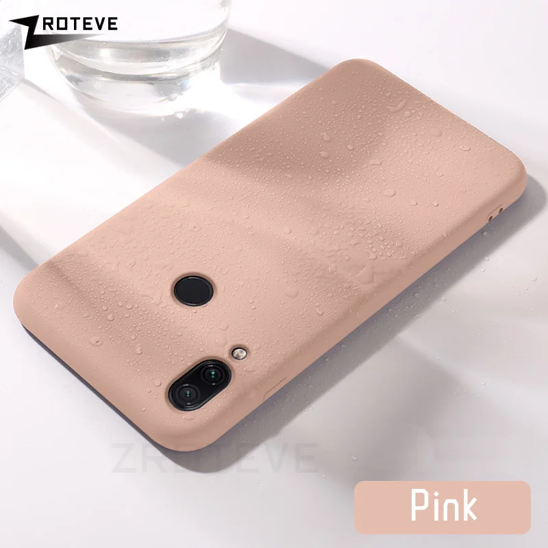 Розовый Redmi Note 7 Чехол ZROTEVE жидкий силиконовый чехол для Xiaomi Redmi Note 7 8 Pro Чехол Xiomi Note7 Global Xiaomi Note 7 8 Pro чехол s - Цвет: Розовый