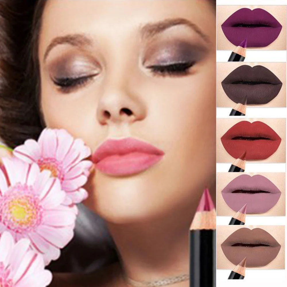 Карандаш Водостойкий Для губ карандаш для 12 цветов стойкий макияж матовая помада