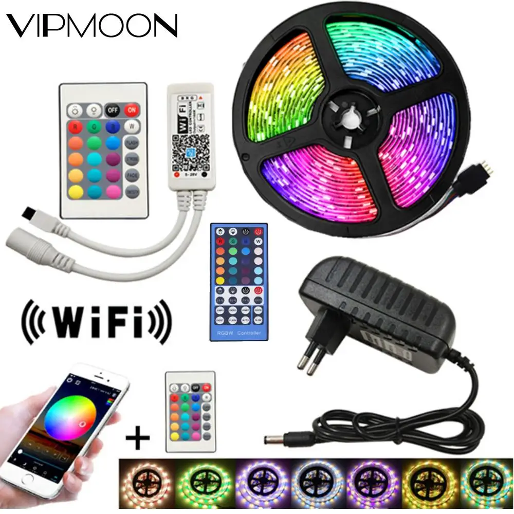 12 В 5050 Светодиодная лента WIFI RGB RGBW RGBWW 5 м 10 светодиодная цветная Изменяемая гибкая