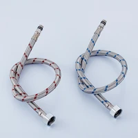 1 pair stainless steel flexible plumbing pipe cold hot mixer faucet water supply hoses bathroom accessories