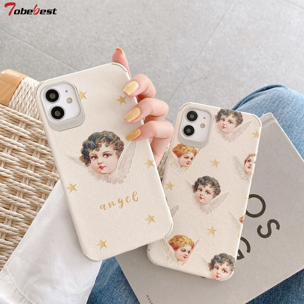 Tobebest милые чехлы с рисунком ангела для iPhone 11 Pro XS Max X XR 7 8 Plus SE 2020 мягкая задняя