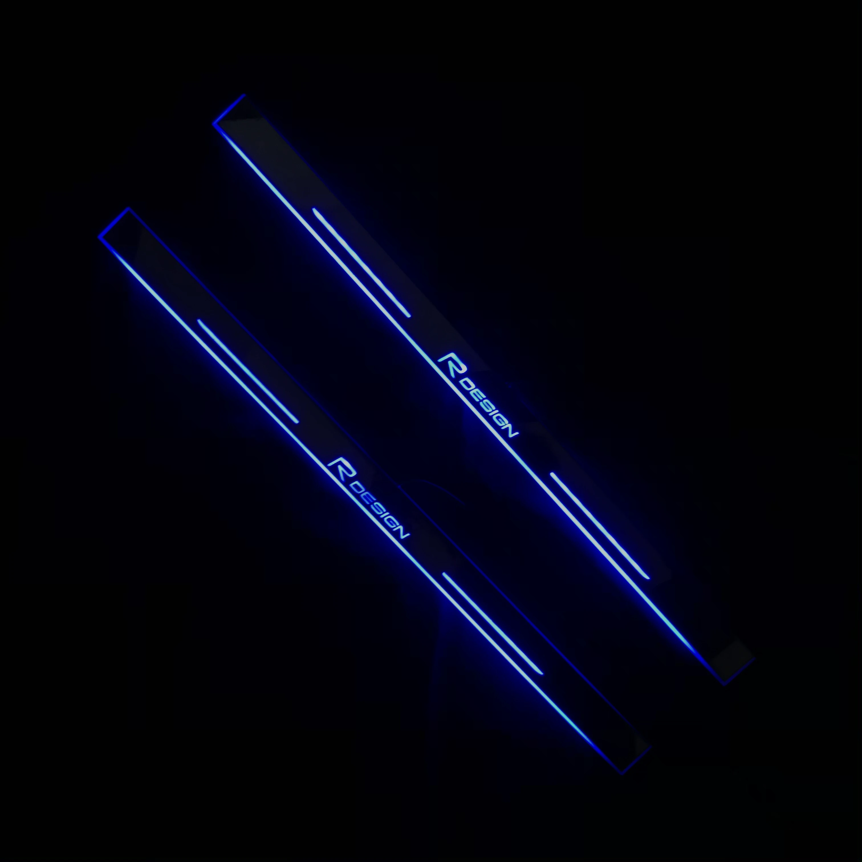 

Infrared Sensor Control Led Door Sill Plate Strip Welcome Light Threshold Guard Protectors for Volvo Xc60 r Design