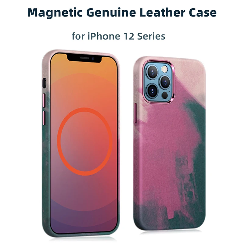 

Роскошный акварельный кожаный чехол для телефона iPhone 12 Pro Max 12 Mini, металлический чехол для объектива для Apple iPhone 12 Pro Max с розничной коробкой