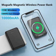 10000mAh Magnetic Wireless Power Bank For Magsaf 13 Pro Max Fast Charger For iPhone Xiaomi Samsumg Qi Universal External Battery