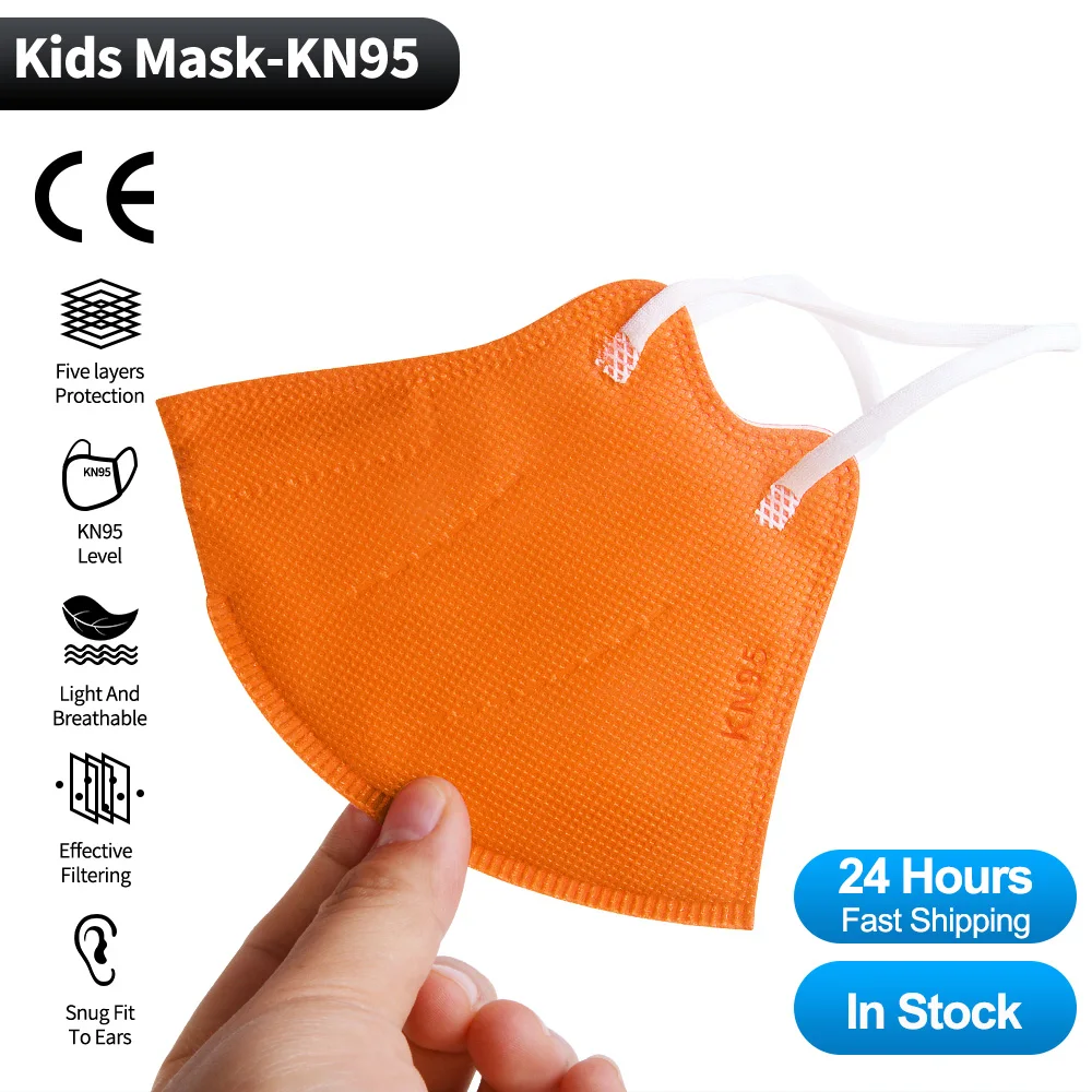 20 100 шт. ffp2mask детей маска на лицо kn95 для Для мальчиков и девочек защитного