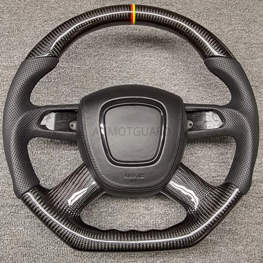 

Customized Alcantara Leather Carbon Fiber Steering Wheel For Audi A4 A6 Quattro A4L A6L A8L Q5 Q7 2005 2006 2007 2009 2011 2013