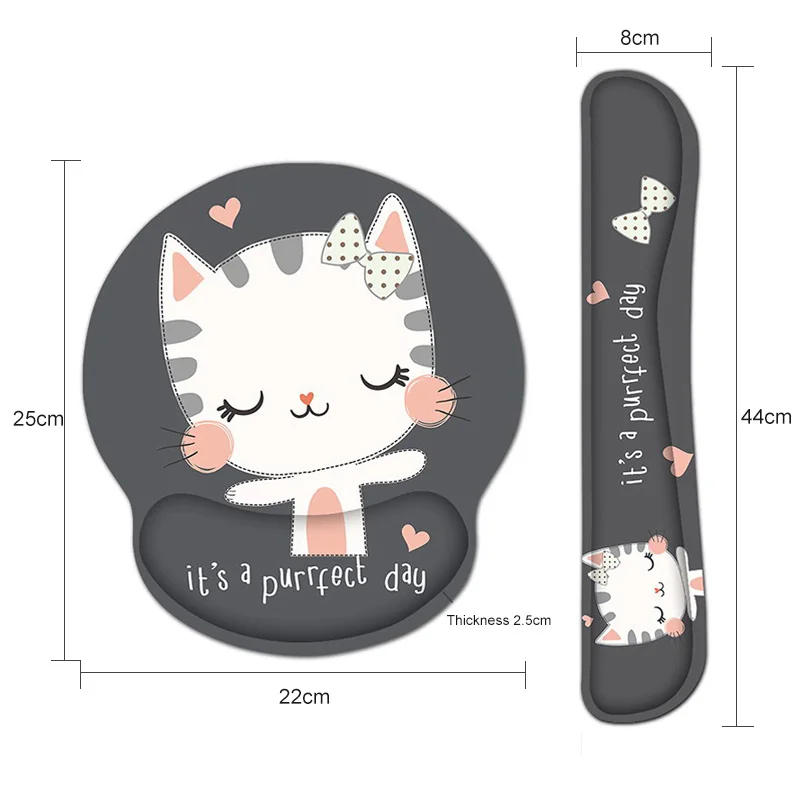 

Ergonomic Memory Glue Keyboard And Mouse Wrist Rest, Support Mouse Pad Set With Non-slip Rubber Base, Suitable For Office