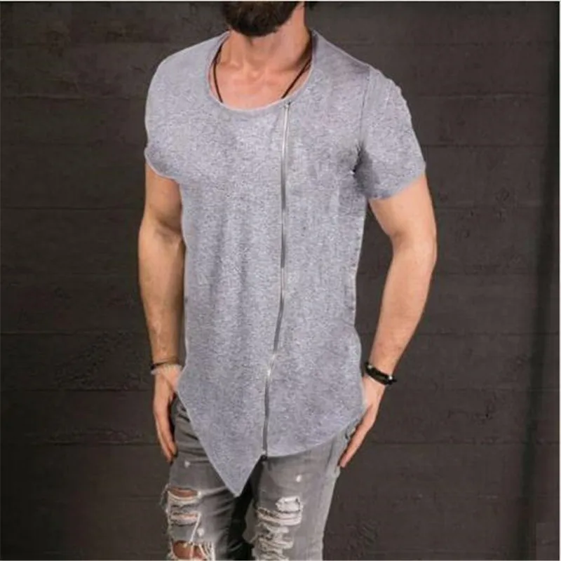

7493-T-Men's summer T-shirt bottoming shirt half sleeve