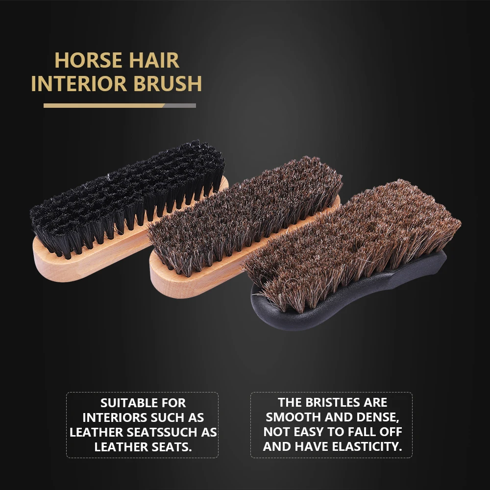 Щетка SPTA прямоугольная из конского волоса кисточка для салона чистки и мытья