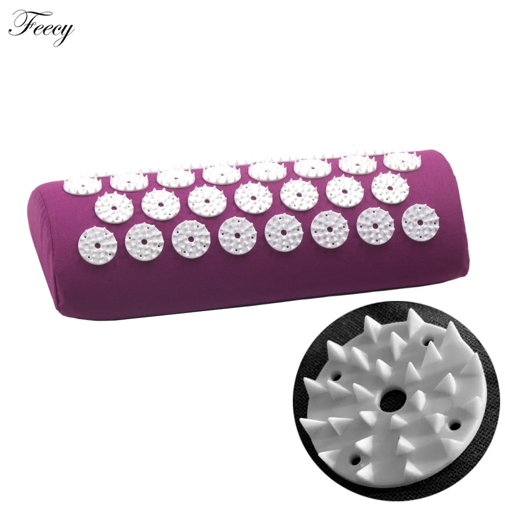 M2 Pillow Purple Акупунктурная Подушка массажер для спины массаж тела, ног коврик подушка комплект снять стресс боль Acupuntura йога коврик массажный коврик шакти коврик - Цвет: M2 Pillow Purple